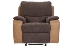 HOME Lucerne Fabric Recliner Chair - Chocolate